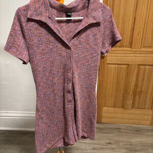 Wild Fable Women's Collared Short Sleeve Button Front Romper